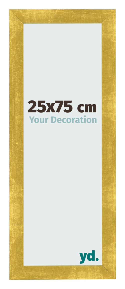 Fotolijst 25x75cm Goud Vintage MDF Pisa Voorzijde Maat | Yourdecoration.nl