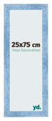 Fotolijst 25x75cm Helder Blauw Geveegd MDF Pisa Voorzijde Maat | Yourdecoration.nl