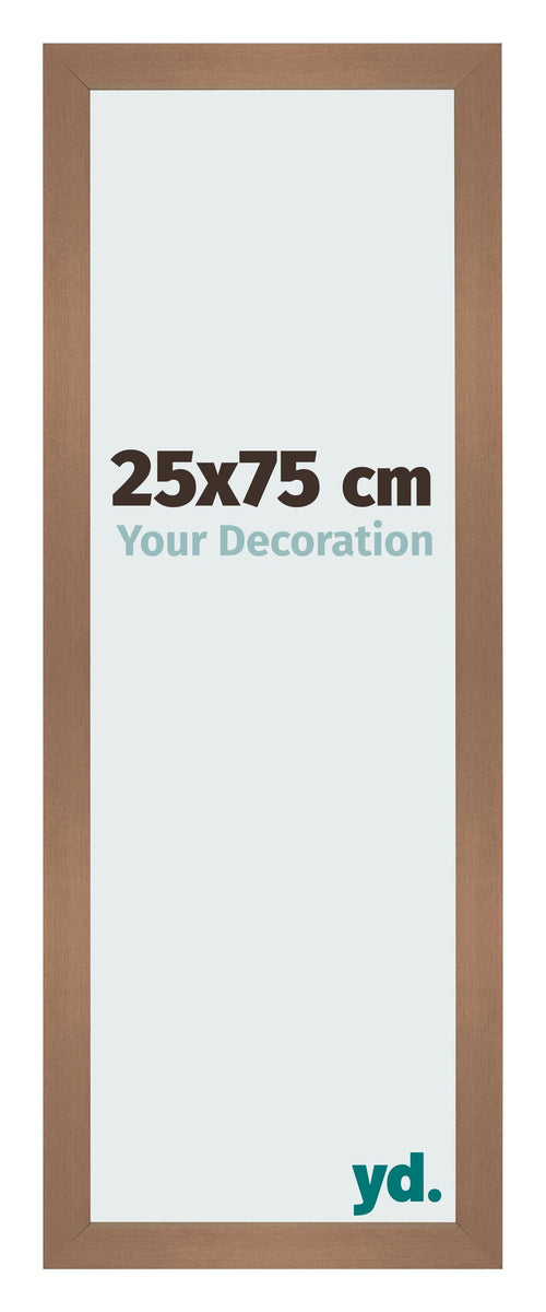 Fotolijst 25x75cm Koper Decor MDF Bologna Voorzijde Maat | Yourdecoration.nl