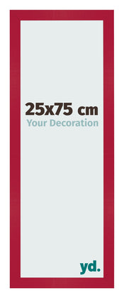 Fotolijst 25x75cm Rood MDF Bologna Voorzijde Maat | Yourdecoration.nl