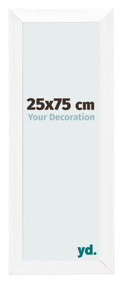 Fotolijst 25x75cm Wit Hoogglans MDF Pisa Voorzijde Maat | Yourdecoration.nl