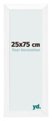Fotolijst 25x75cm Wit Hoogglans MDF Pisa Voorzijde Maat | Yourdecoration.nl