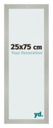 Fotolijst 25x75cm Zilver Mat MDF Bologna Voorzijde Maat | Yourdecoration.nl