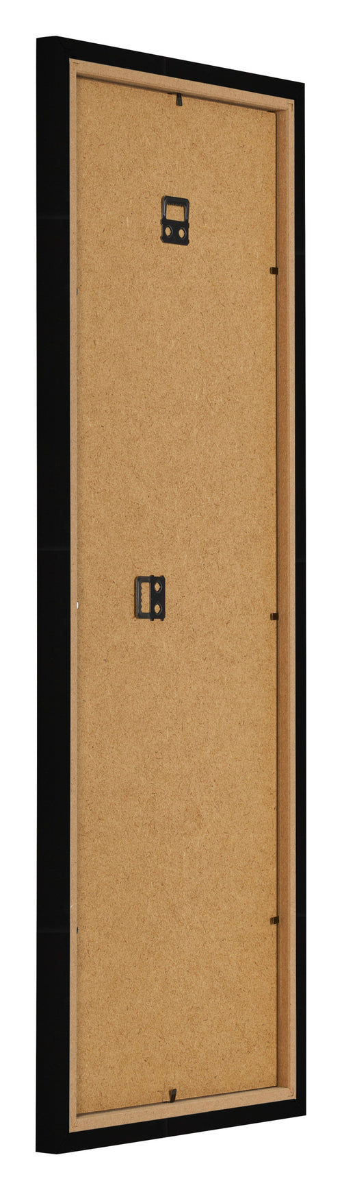 Fotolijst 25x75cm Zwart Hoogglans MDF Bologna Achterzijde Schuin | Yourdecoration.nl