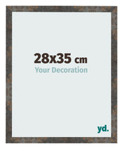 Fotolijst 28x35 cm Geoxideerd Metaal MDF Bologna Voorzijde Maat | Yourdecoration.nl