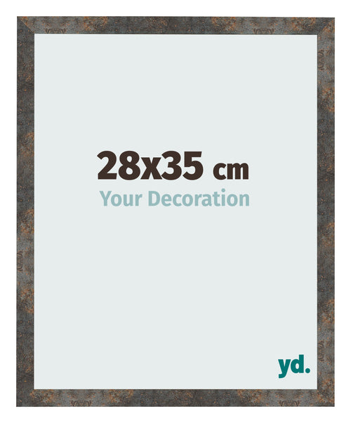 Fotolijst 28x35 cm Geoxideerd Metaal MDF Bologna Voorzijde Maat | Yourdecoration.nl