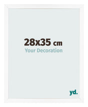 Fotolijst 28x35 cm Wit Mat MDF Bologna Voorzijde Maat | Yourdecoration.nl