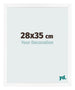 Fotolijst 28x35 cm Wit Mat MDF Bologna Voorzijde Maat | Yourdecoration.nl