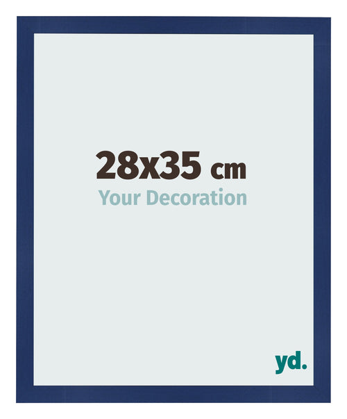 Fotolijst 28x35cm Donkerblauw Geveegd MDF Bologna Voorzijde Maat | Yourdecoration.nl