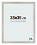 Fotolijst 28x35cm Zilver Mat MDF Bologna Voorzijde Maat | Yourdecoration.nl