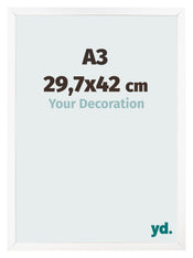 Fotolijst 29 7x42 cm A3 Wit Mat MDF Bologna Voorzijde Maat | Yourdecoration.nl