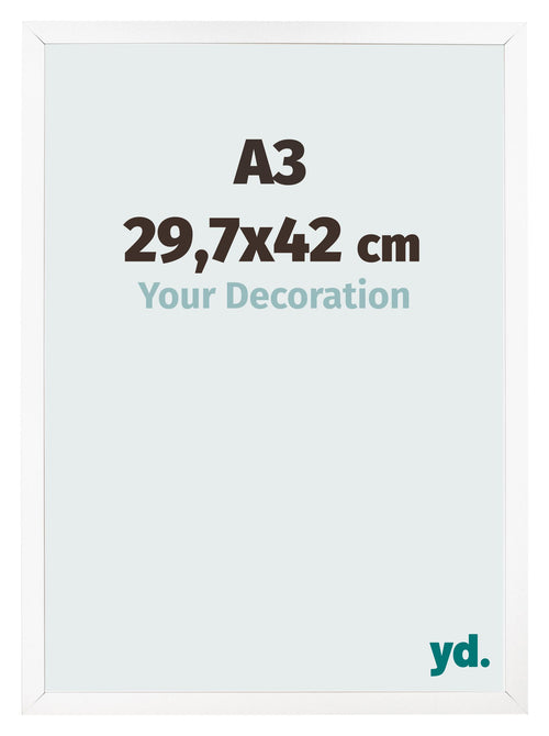 Fotolijst 29 7x42 cm A3 Wit Mat MDF Bologna Voorzijde Maat | Yourdecoration.nl