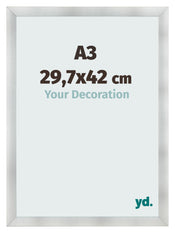 Fotolijst 29 7x42cm A3 Aluminium Geborsteld MDF Pisa Voorzijde Maat | Yourdecoration.nl