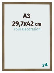 Fotolijst 29 7x42cm A3 Brons Decor MDF Bologna Voorzijde Maat | Yourdecoration.nl