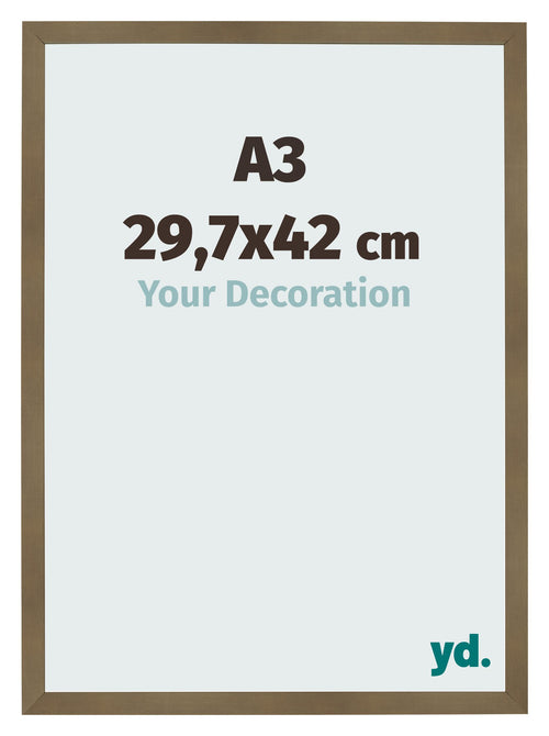 Fotolijst 29 7x42cm A3 Brons Decor MDF Bologna Voorzijde Maat | Yourdecoration.nl