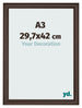 Fotolijst 29 7x42cm A3 Eiken Donker MDF Lazio Voorzijde Maat | Yourdecoration.nl