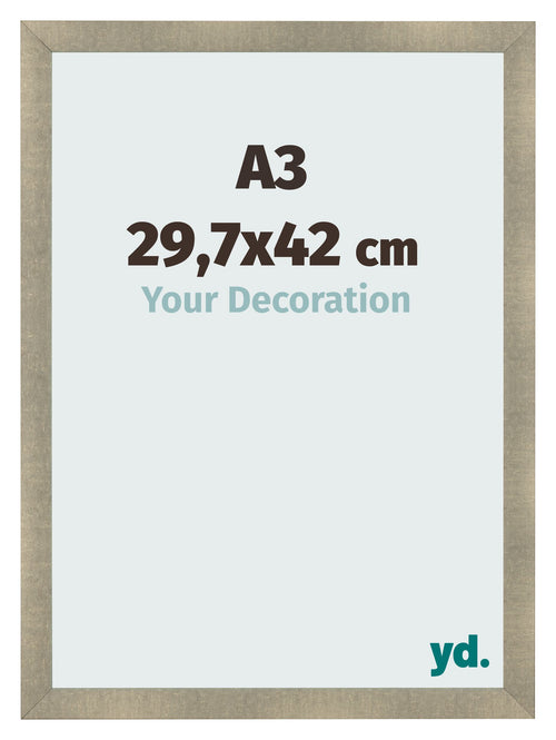 Fotolijst 29 7x42cm A3 Goud Antiek MDF Pisa Voorzijde Maat | Yourdecoration.nl