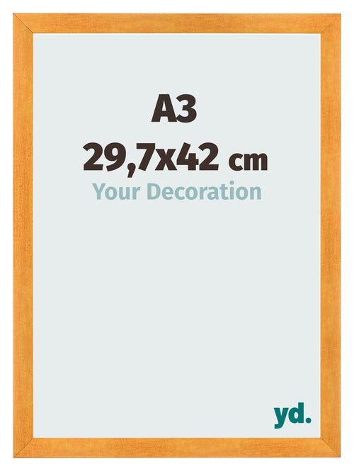 Fotolijst 29 7x42cm A3 Oranje MDF Pisa Voorzijde Maat | Yourdecoration.nl