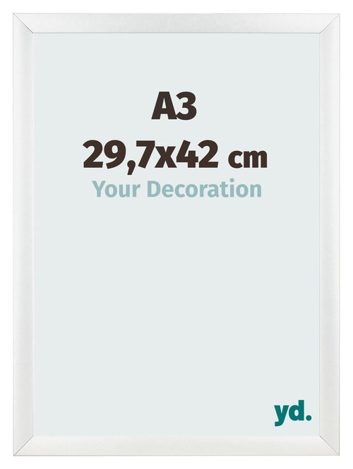 Fotolijst 29 7x42cm A3 Wit Hoogglans MDF Pisa Voorzijde Maat | Yourdecoration.nl