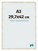 Fotolijst 29 7x42cm A3 Wit Vintage MDF Bologna Voorzijde Maat | Yourdecoration.nl