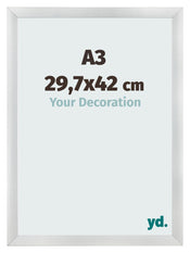 Fotolijst 29 7x42cm A3 Zilver Mat MDF Pisa Voorzijde Maat | Yourdecoration.nl