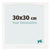 Fotolijst 30x30 cm Wit Hoogglans MDF Bologna Voorzijde Maat | Yourdecoration.nl
