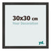 Fotolijst 30x30 cm Zwart Mat MDF Bologna Voorzijde Maat | Yourdecoration.nl