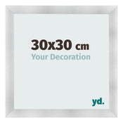 Fotolijst 30x30cm Aluminium Geborsteld MDF Pisa Voorzijde Maat | Yourdecoration.nl