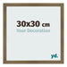 Fotolijst 30x30cm Brons Decor MDF Bologna Voorzijde Maat | Yourdecoration.nl