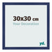 Fotolijst 30x30cm Donkerblauw Geveegd MDF Bologna Voorzijde Maat | Yourdecoration.nl