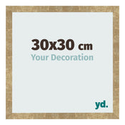 Fotolijst 30x30cm Goud Antiek MDF Bologna Voorzijde Maat | Yourdecoration.nl