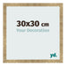 Fotolijst 30x30cm Goud Antiek MDF Bologna Voorzijde Maat | Yourdecoration.nl