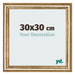 Fotolijst 30x30cm Goud Antiek MDF Lazio Voorzijde Maat | Yourdecoration.nl