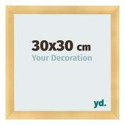 Fotolijst 30x30cm Goud Mat MDF Pisa Voorzijde Maat | Yourdecoration.nl