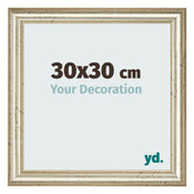 Fotolijst 30x30cm Metaalglans MDF Lazio Voorzijde Maat | Yourdecoration.nl