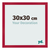 Fotolijst 30x30cm Rood MDF Bologna Voorzijde Maat | Yourdecoration.nl