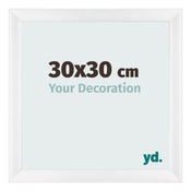 Fotolijst 30x30cm Wit Hoogglans MDF Pisa Voorzijde Maat | Yourdecoration.nl