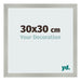 Fotolijst 30x30cm Zilver Mat MDF Bologna Voorzijde Maat | Yourdecoration.nl