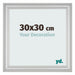 Fotolijst 30x30cm Zilver Mat MDF Lazio Voorzijde Maat | Yourdecoration.nl