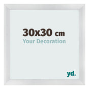 Fotolijst 30x30cm Zilver Mat MDF Pisa Voorzijde Maat | Yourdecoration.nl