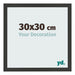Fotolijst 30x30cm Zwart Houtnerf MDF Bologna Voorzijde Maat | Yourdecoration.nl