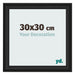 Fotolijst 30x30cm Zwart Houtnerf MDF Lazio Voorzijde Maat | Yourdecoration.nl