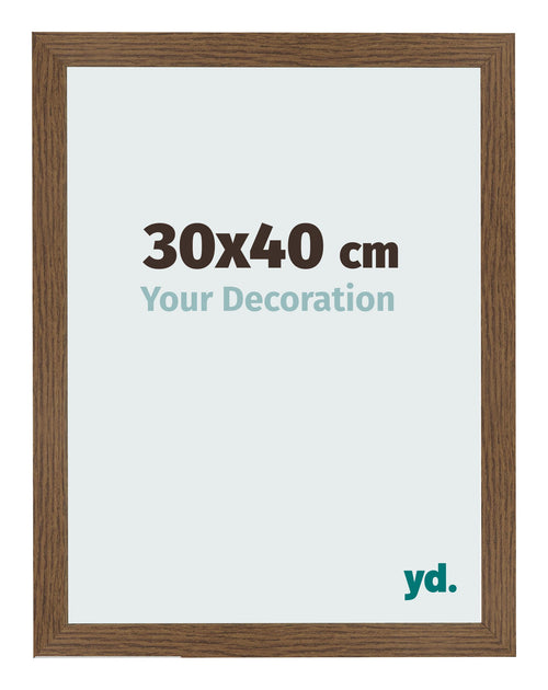 Fotolijst 30x40 cm Eiken Rustiek MDF Bologna Voorzijde Maat | Yourdecoration.nl