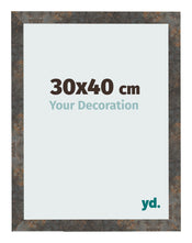 Fotolijst 30x40 cm Geoxideerd Metaal MDF Bologna Voorzijde Maat | Yourdecoration.nl
