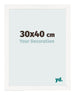 Fotolijst 30x40 cm Wit Hoogglans MDF Bologna Voorzijde Maat | Yourdecoration.nl