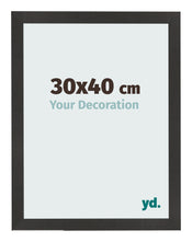 Fotolijst 30x40 cm Zwart Mat MDF Bologna Voorzijde Maat | Yourdecoration.nl