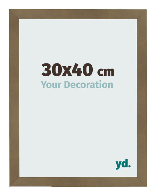Fotolijst 30x40cm Brons Decor MDF Bologna Voorzijde Maat | Yourdecoration.nl