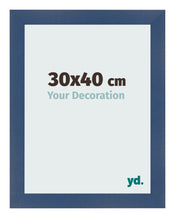 Fotolijst 30x40cm Donkerblauw Geveegd MDF Pisa Voorzijde Maat | Yourdecoration.nl