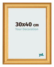 Fotolijst 30x40cm Goud Mat MDF Lazio Voorzijde Maat | Yourdecoration.nl