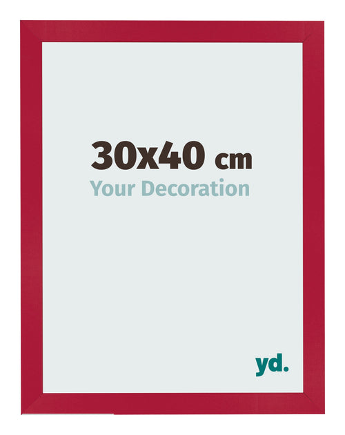 Fotolijst 30x40cm Rood MDF Bologna Voorzijde Maat | Yourdecoration.nl